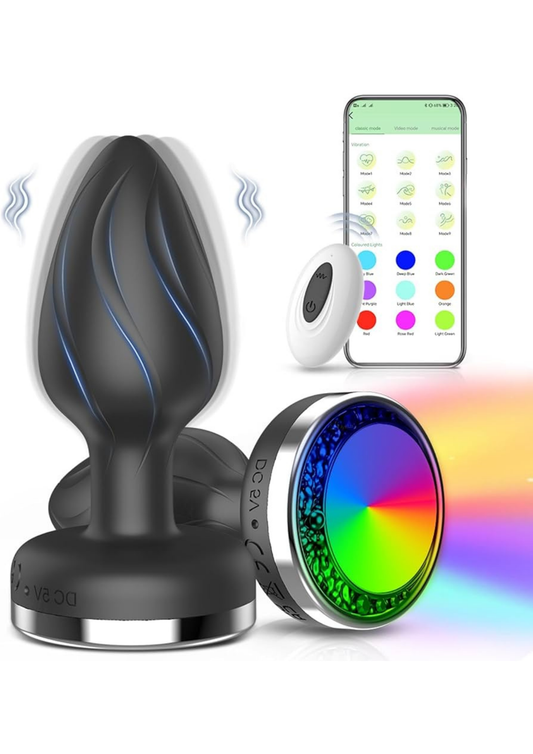 Plug Anal Inteligente con Vibración, Luz LED y Control Remoto/App A distancia