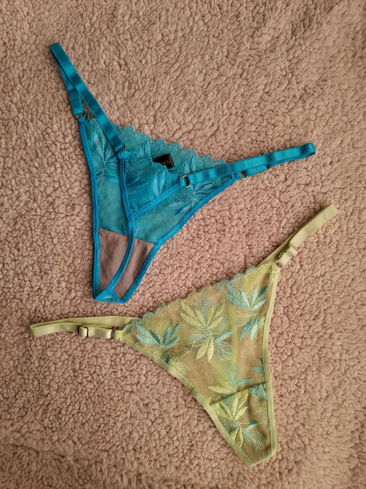 P077 Pack x 2 less regulable de tul bordado