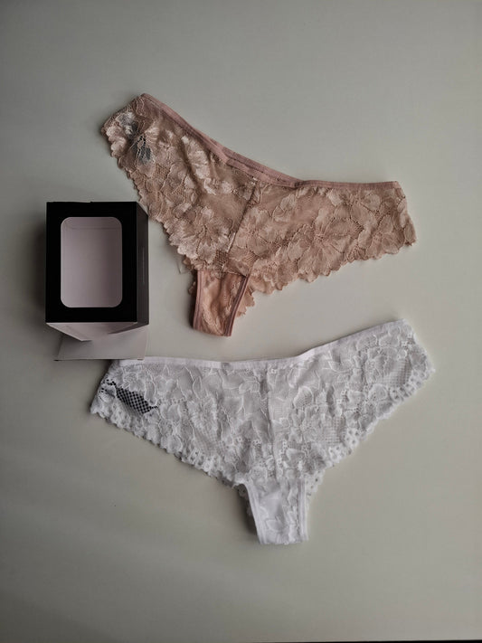 P074 pack x 2 culotless de puntilla