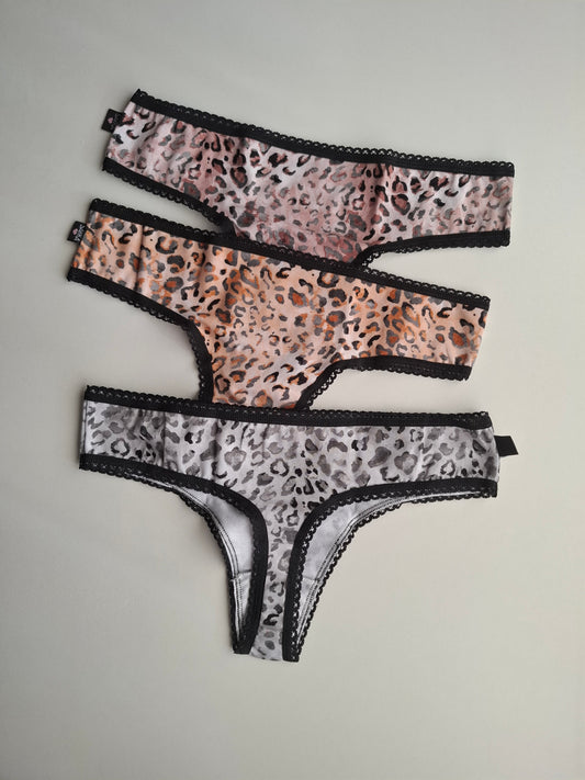 Art. 213 Pack x3 culotte less de algodon/lycra estampada