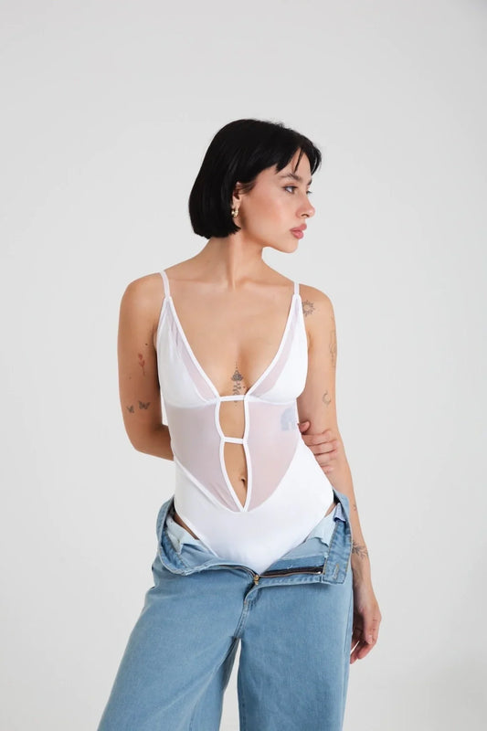 Art.5054 Body Taylor - microfibra y tul/lycra