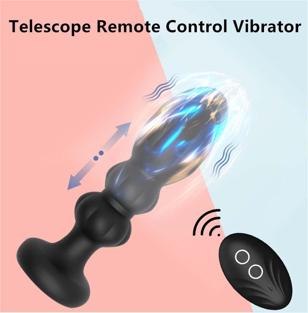 Plug Anal Vibrador con Empuje + Control Remoto MELO (2 en 1)