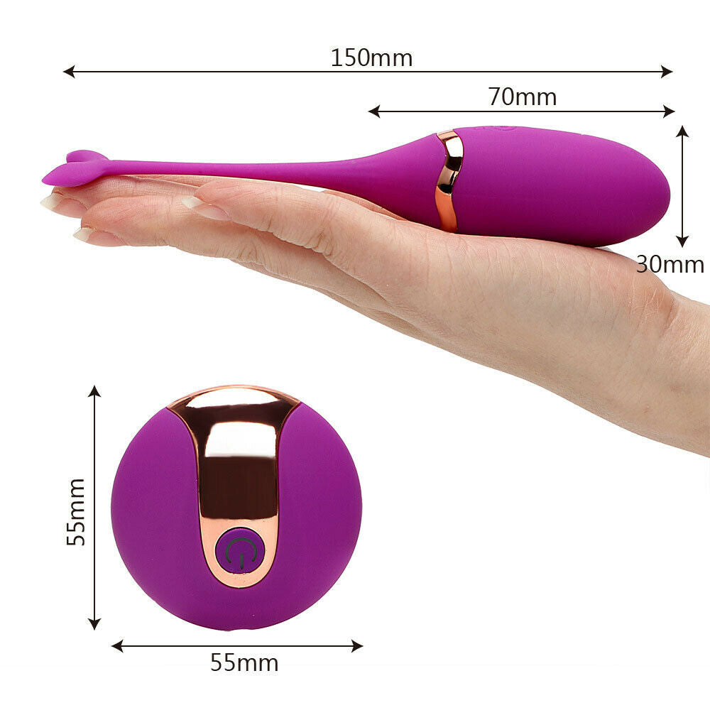 Vibrador tipo cola de ballena con control remoto inalámbrico – flexible, 10 modos de vibración