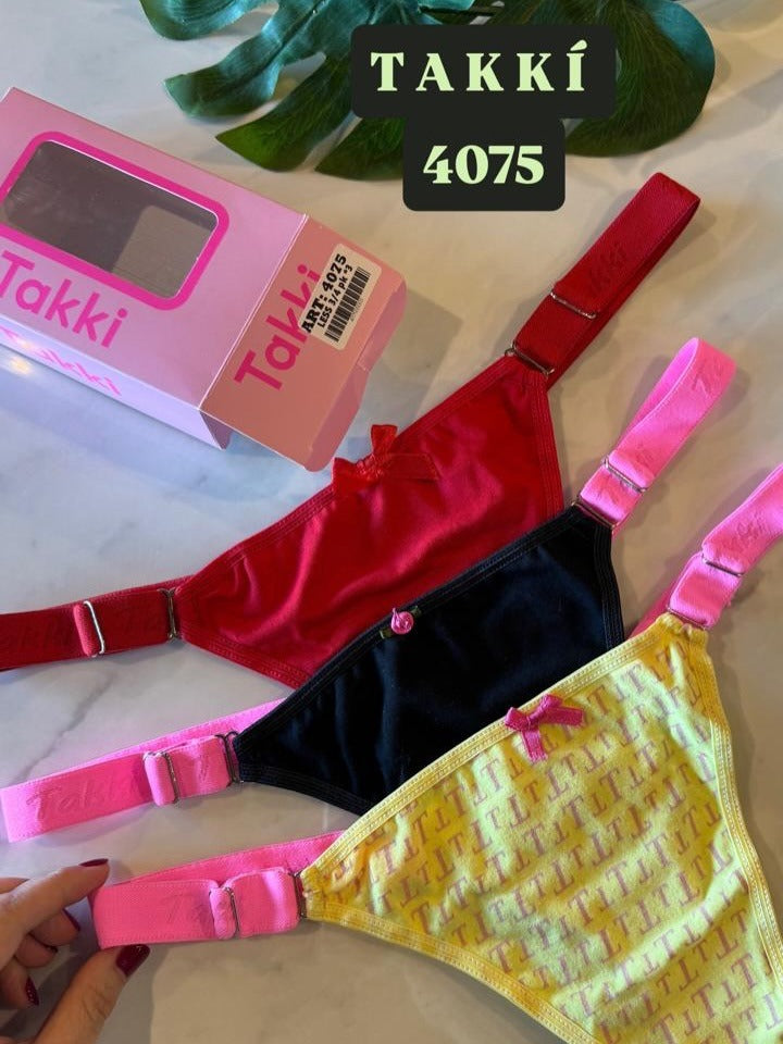 Art. 4075 Pack x3. Algodón y Lycra Regulable