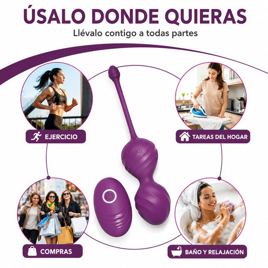 Set de Bolas de Kegel con Vibración y Control Remoto Entrenamiento Progresivo