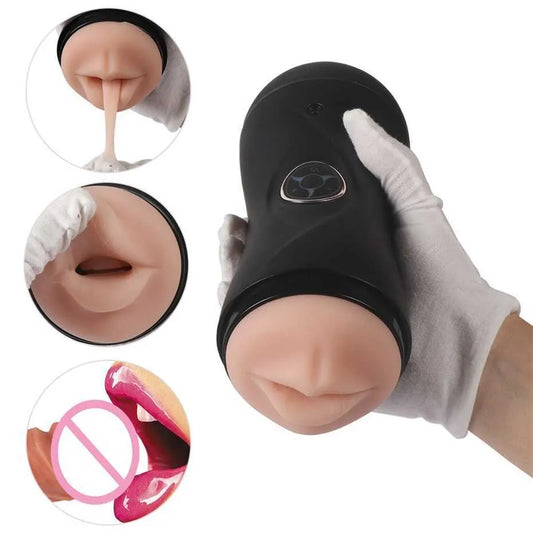 Masturbador Hismith realista 2 en 1 Boca/Vagina