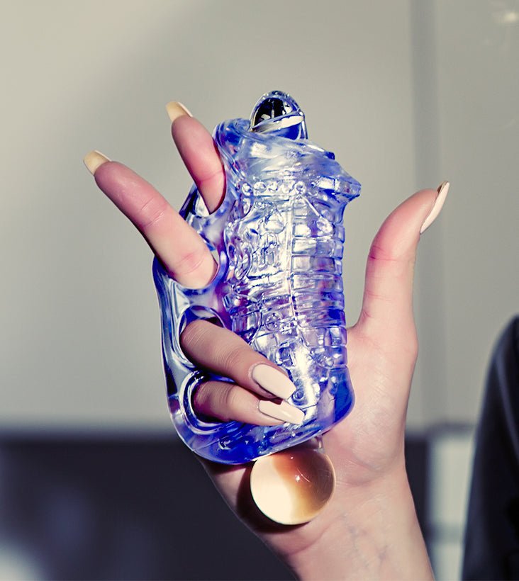 Masturbador Vibrador FleshSkin – Ice Blue Edition