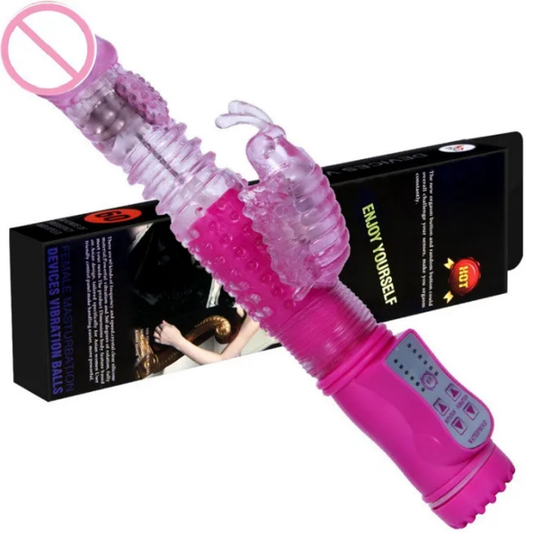 Vibrador Rabbit Rotativo 360° Recargable USB