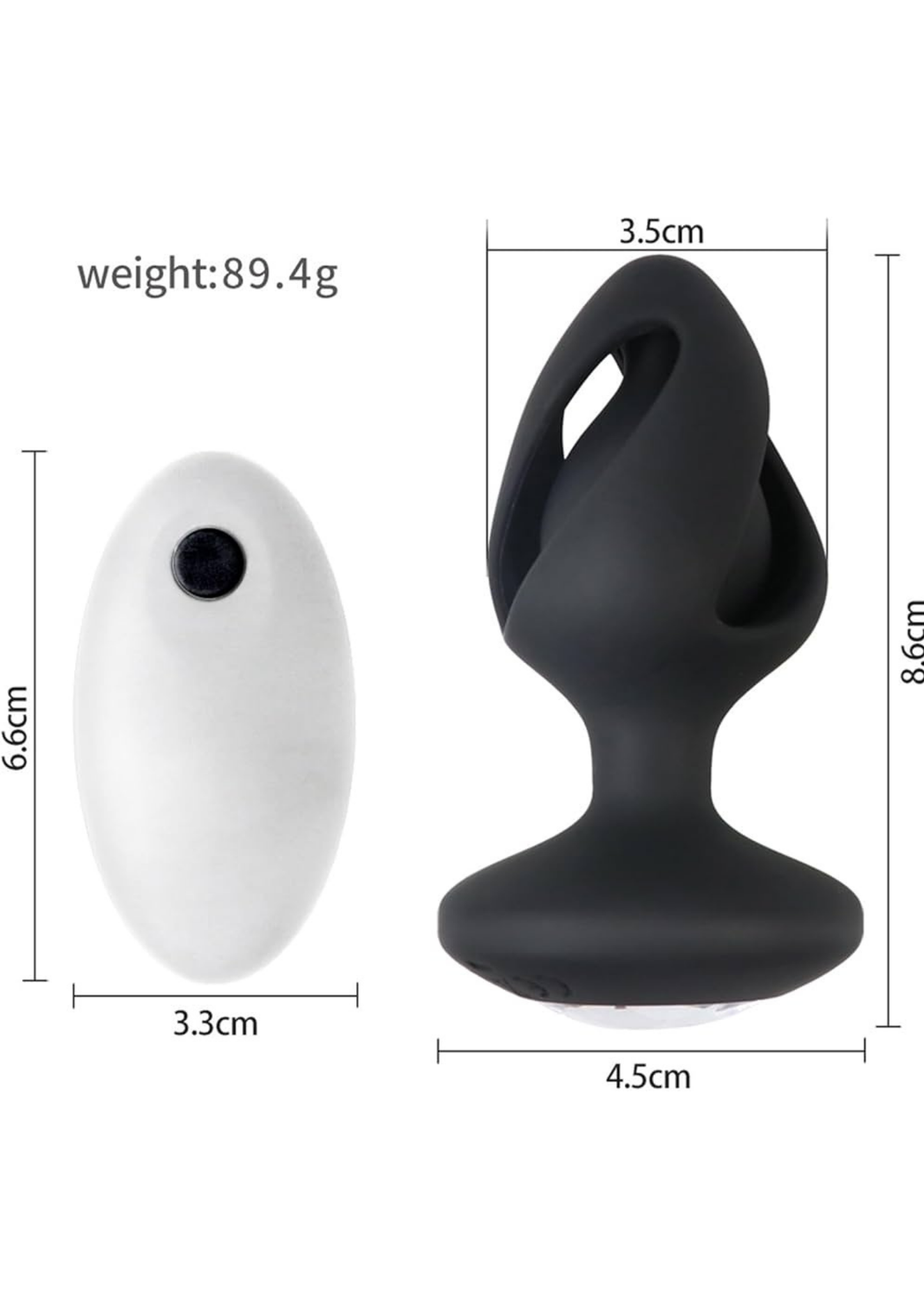 Vibrador PluG Anal con masaje de próstata con control remoto inalámbrico