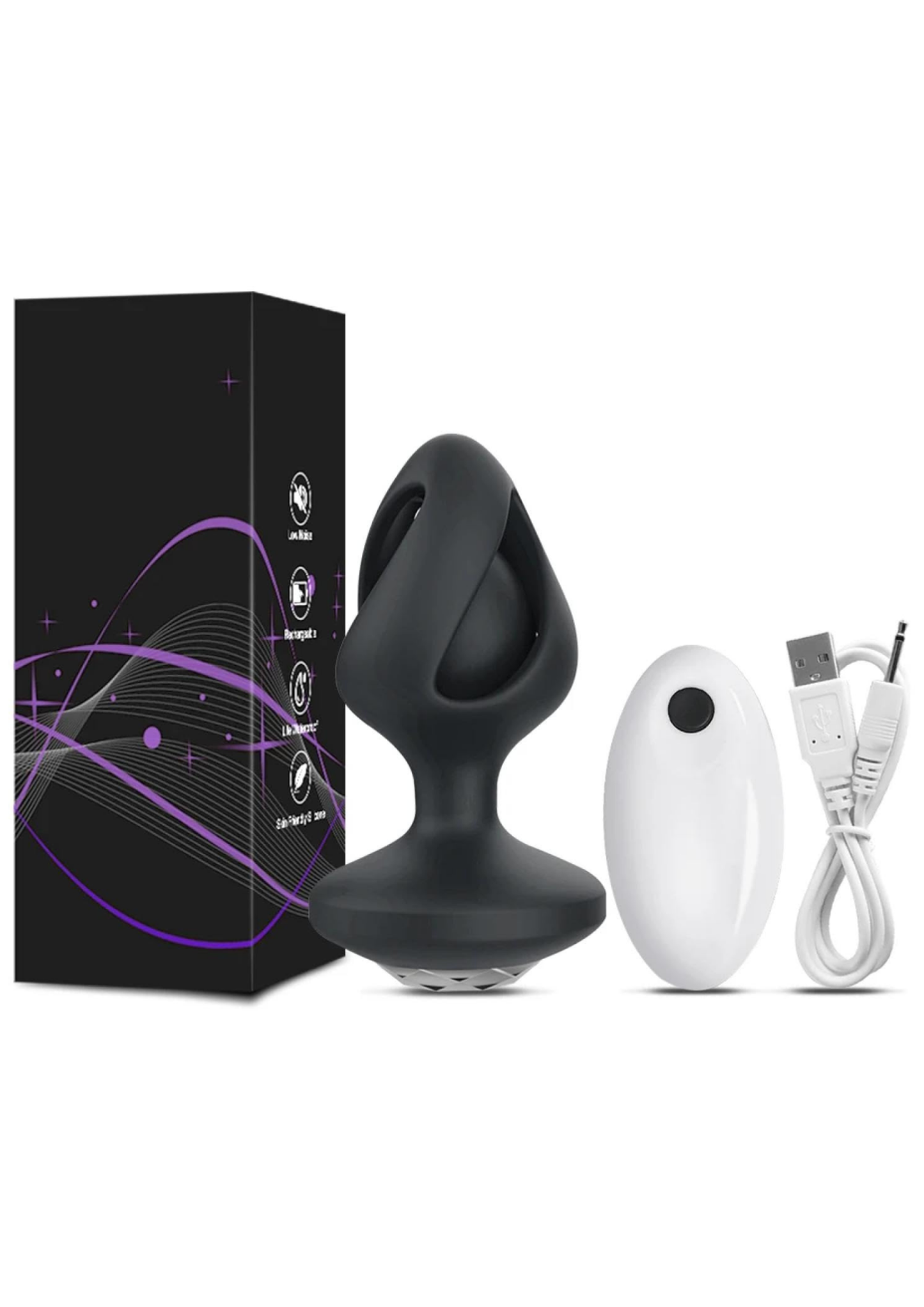 Vibrador PluG Anal con masaje de próstata con control remoto inalámbrico