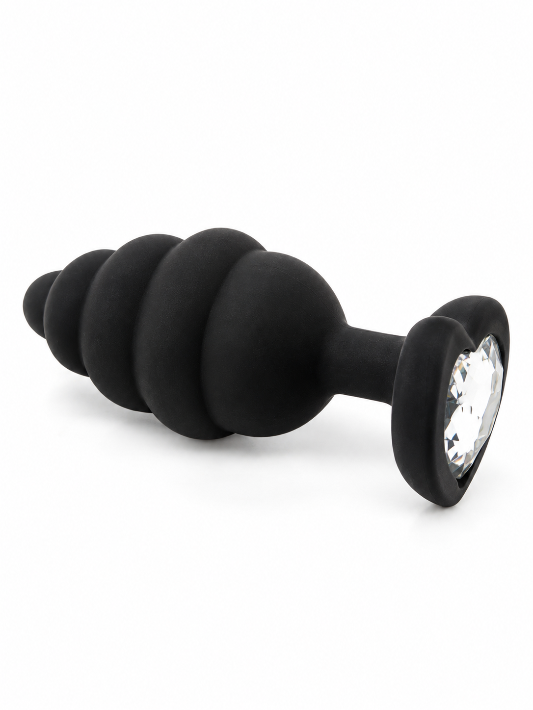 Set x3 de Plugs Anales Texturizados con Base de Corazón Joya