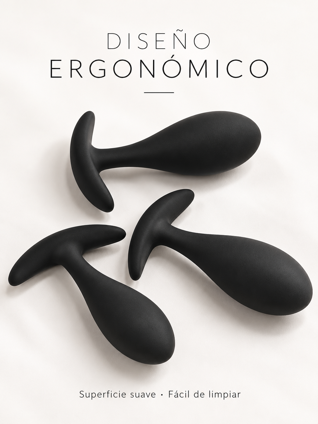 Set x3 de Tapones Anales de Silicona – Entrenamiento Progresivo