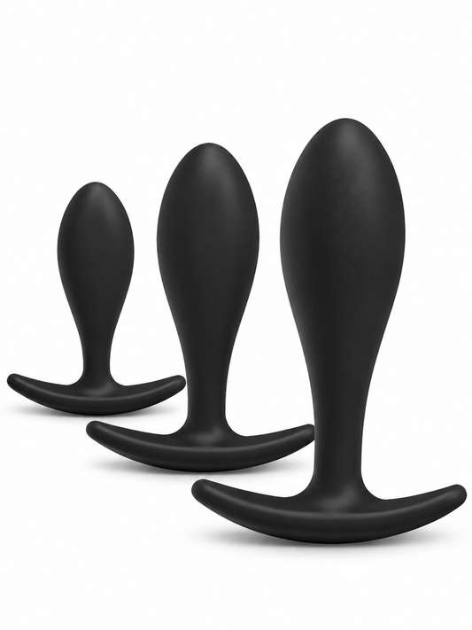 Set x3 de Tapones Anales de Silicona – Entrenamiento Progresivo