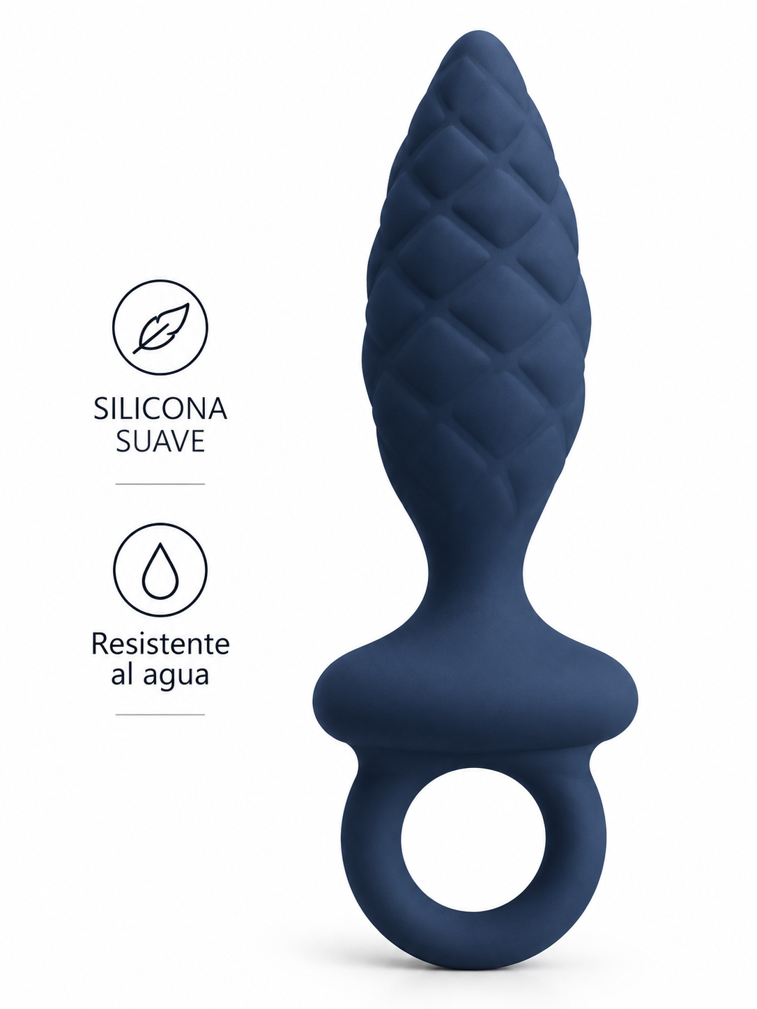 Plug Anal de Silicona Texturizado con Anillo – Mr. Play Michael