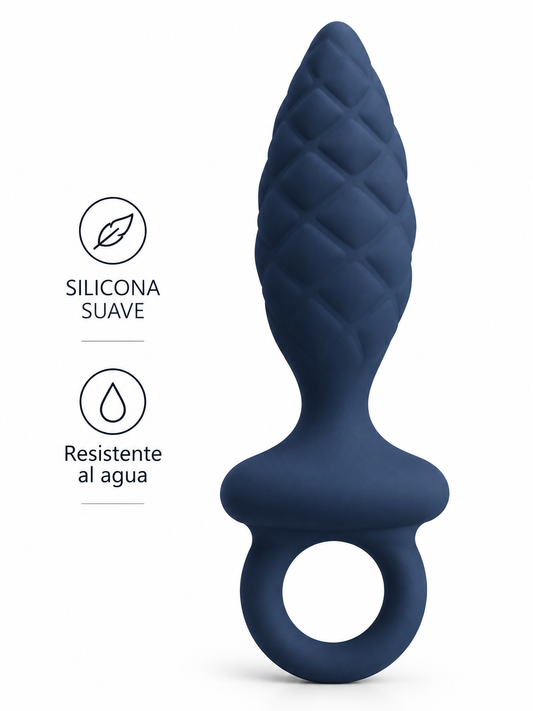 Plug Anal de Silicona Texturizado con Anillo – Mr. Play Michael