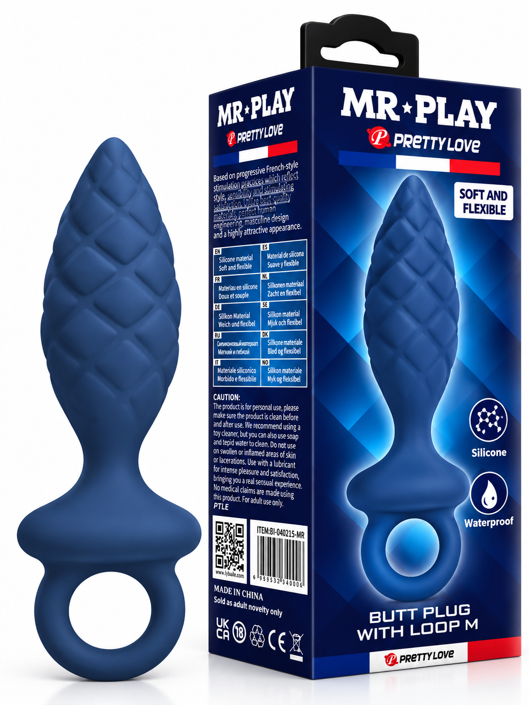 Plug Anal de Silicona Texturizado con Anillo – Mr. Play Michael