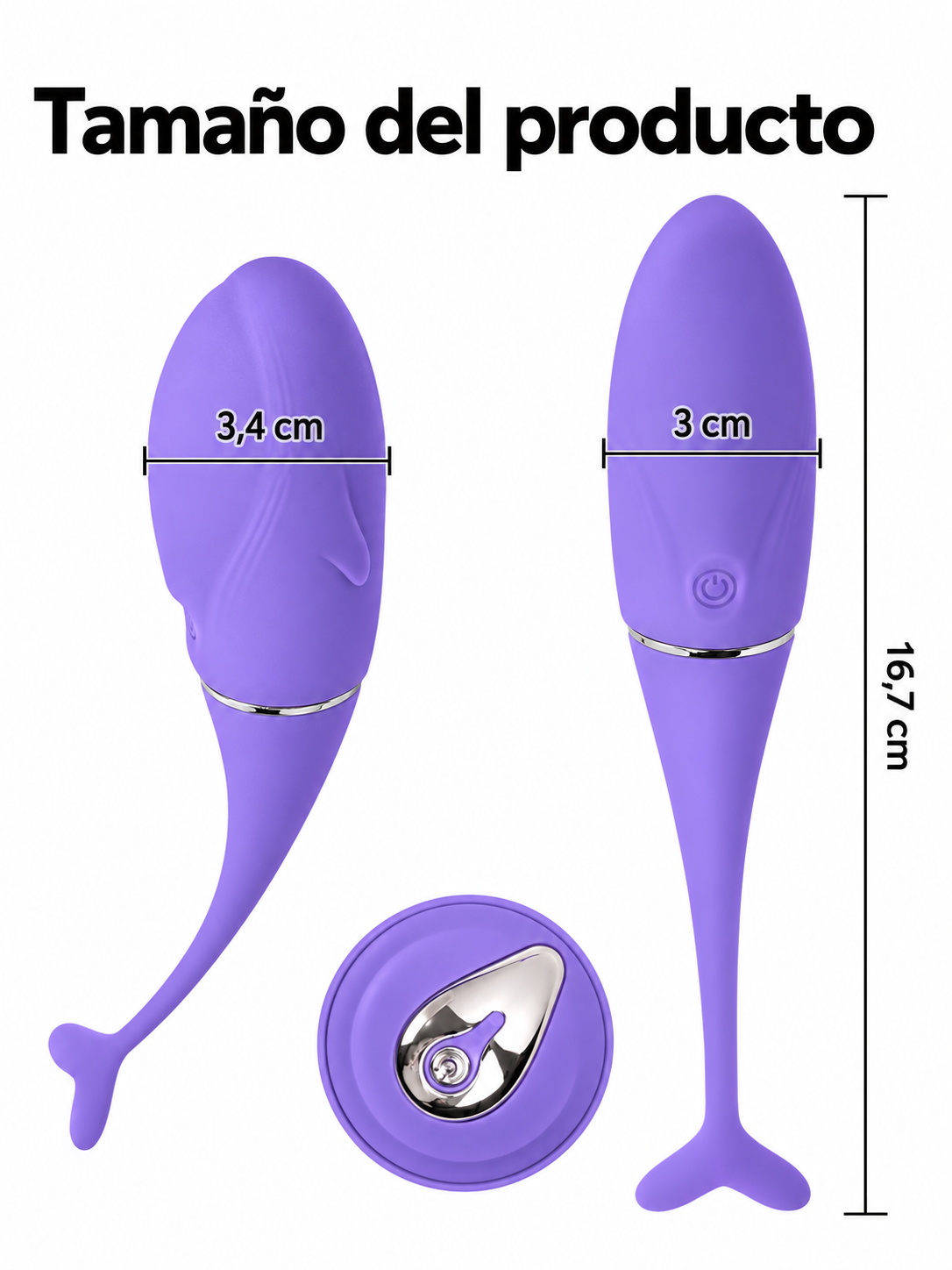 Vibrador Dolphin con Control Remoto y 10 Modos de Vibración