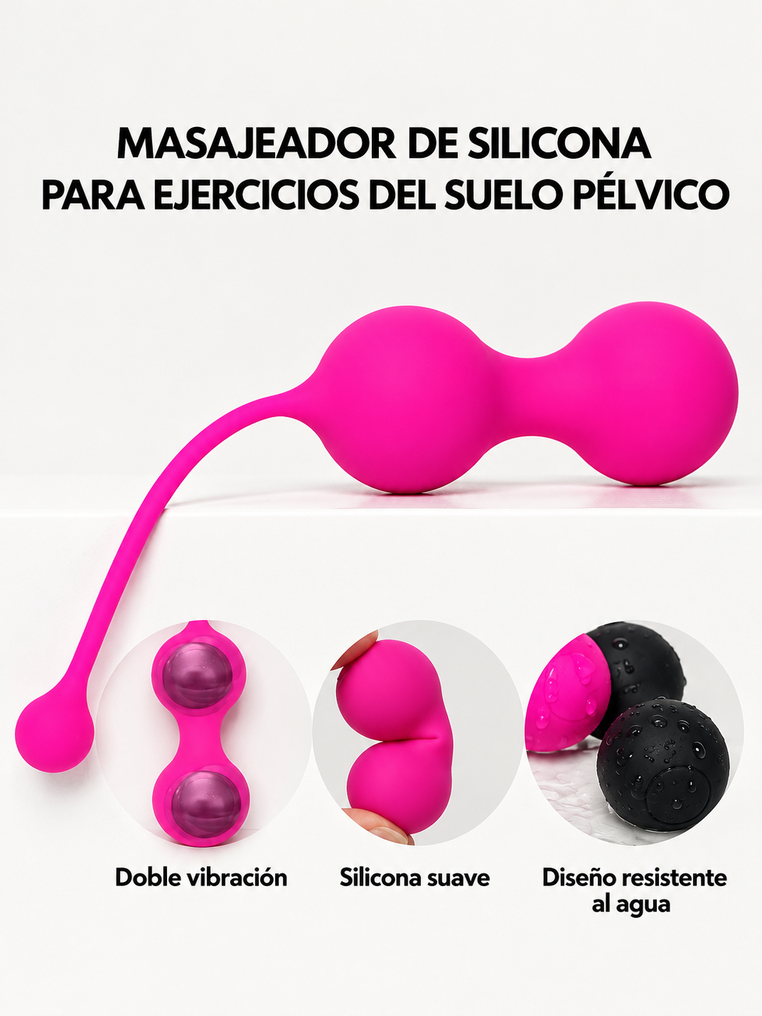 Bolas de Kegel 10 Modos de Vibración con Control Remoto y doble motor