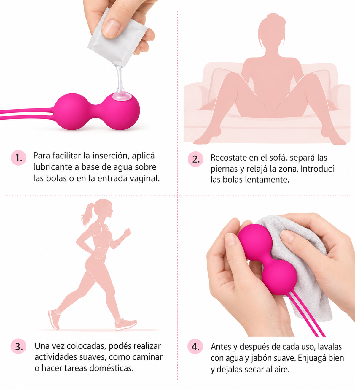 Bolas de Kegel 10 Modos de Vibración con Control Remoto y doble motor