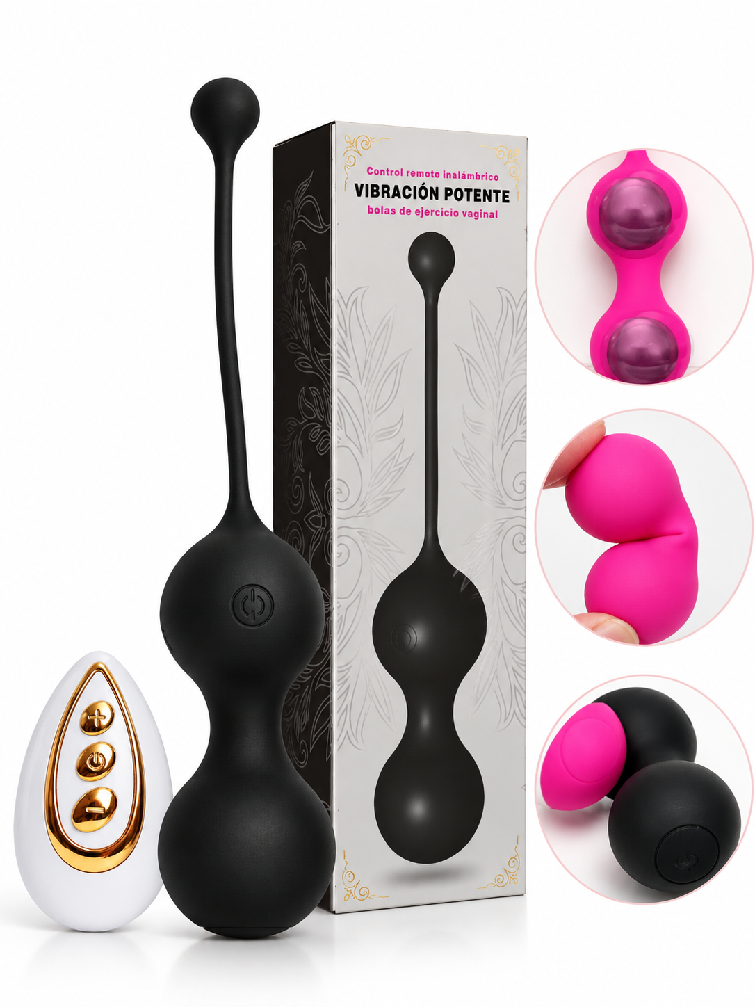 Bolas de Kegel 10 Modos de Vibración con Control Remoto y doble motor