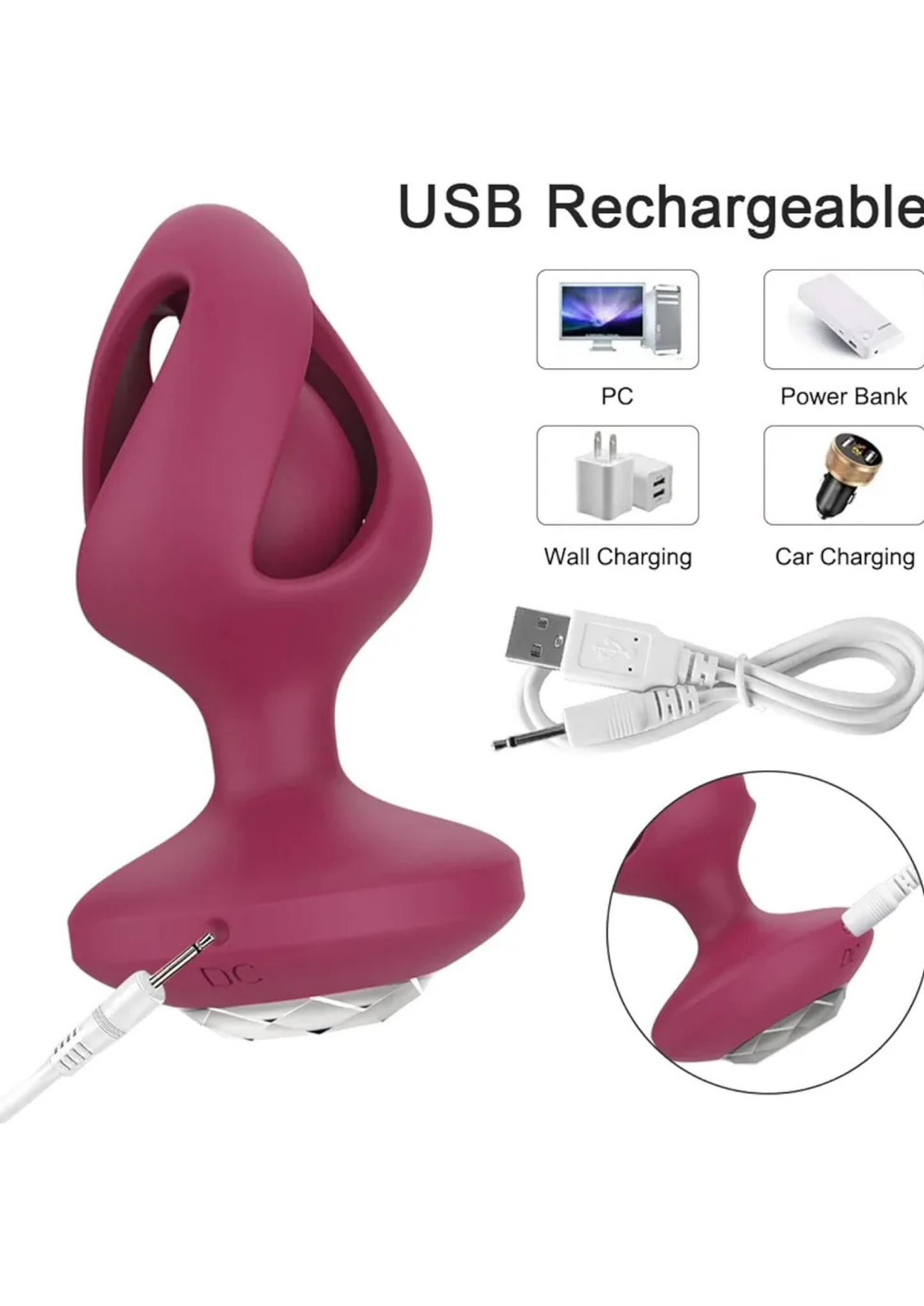 Vibrador PluG Anal con masaje de próstata con control remoto inalámbrico