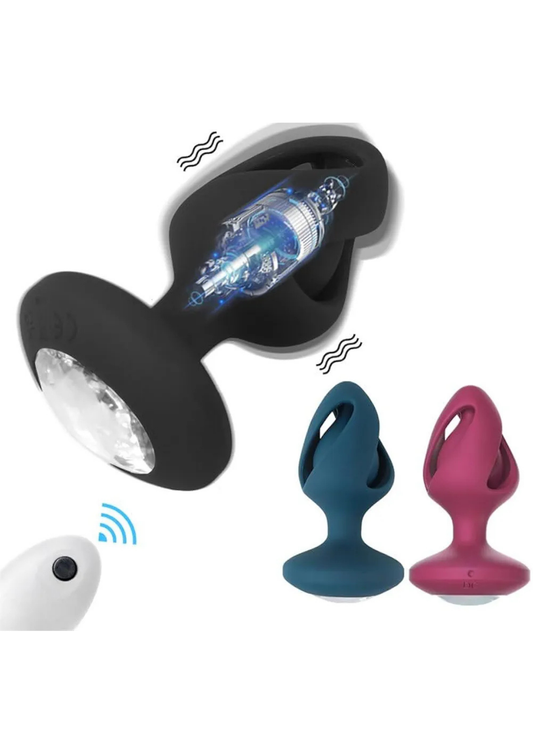 Vibrador PluG Anal con masaje de próstata con control remoto inalámbrico
