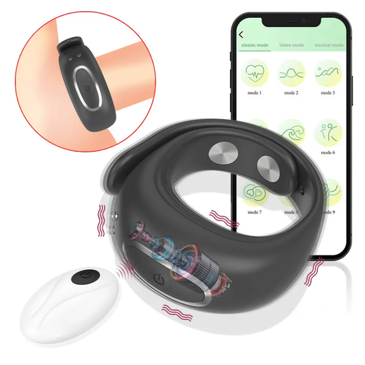 Anillo Vibrador Premium con App – Placer inteligente y conexión sin límites