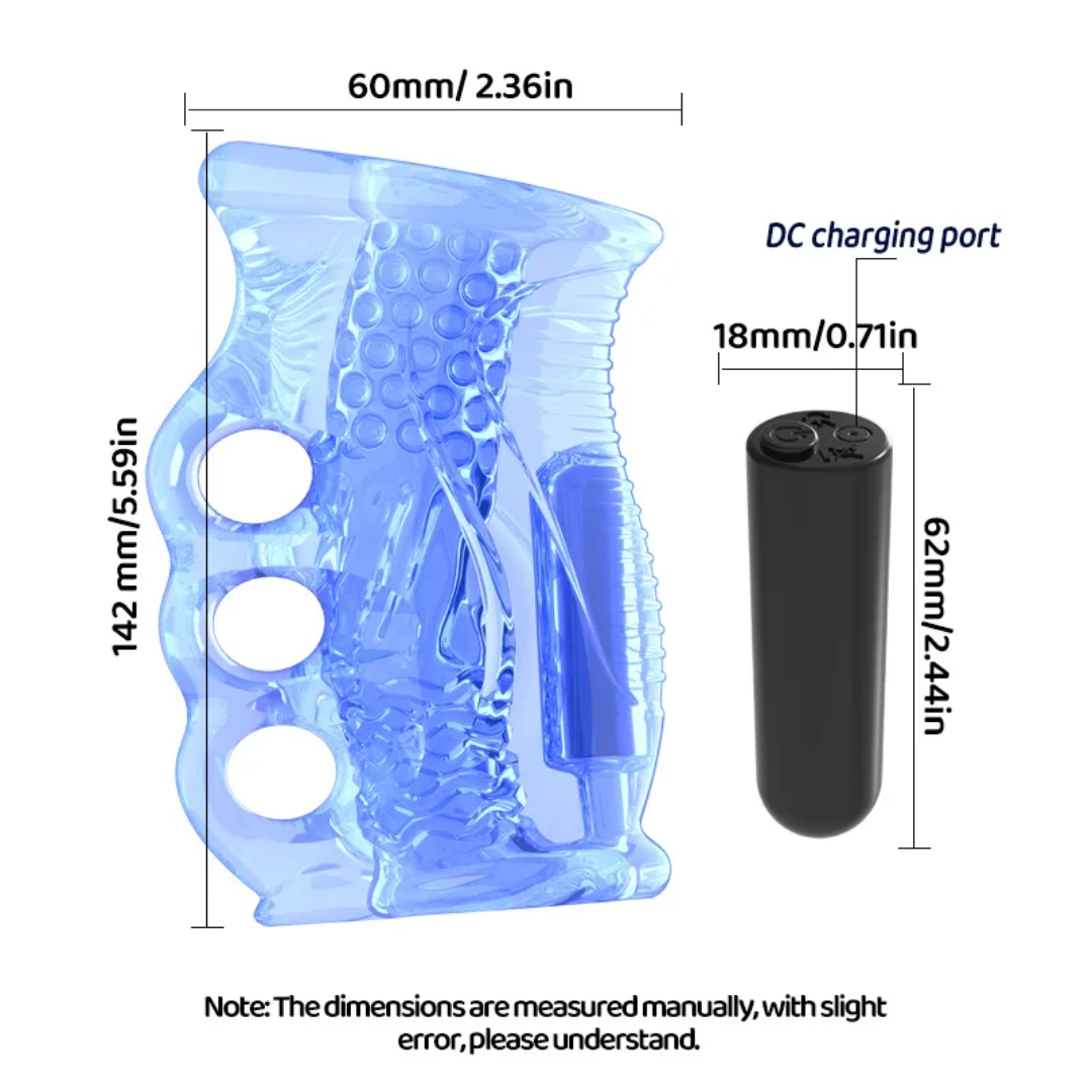 Masturbador Vibrador FleshSkin – Ice Blue Edition