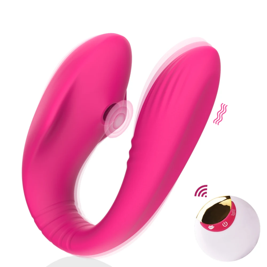 Estimulador Vibrador con Control Remoto – 5 Succión + 8 Vibración