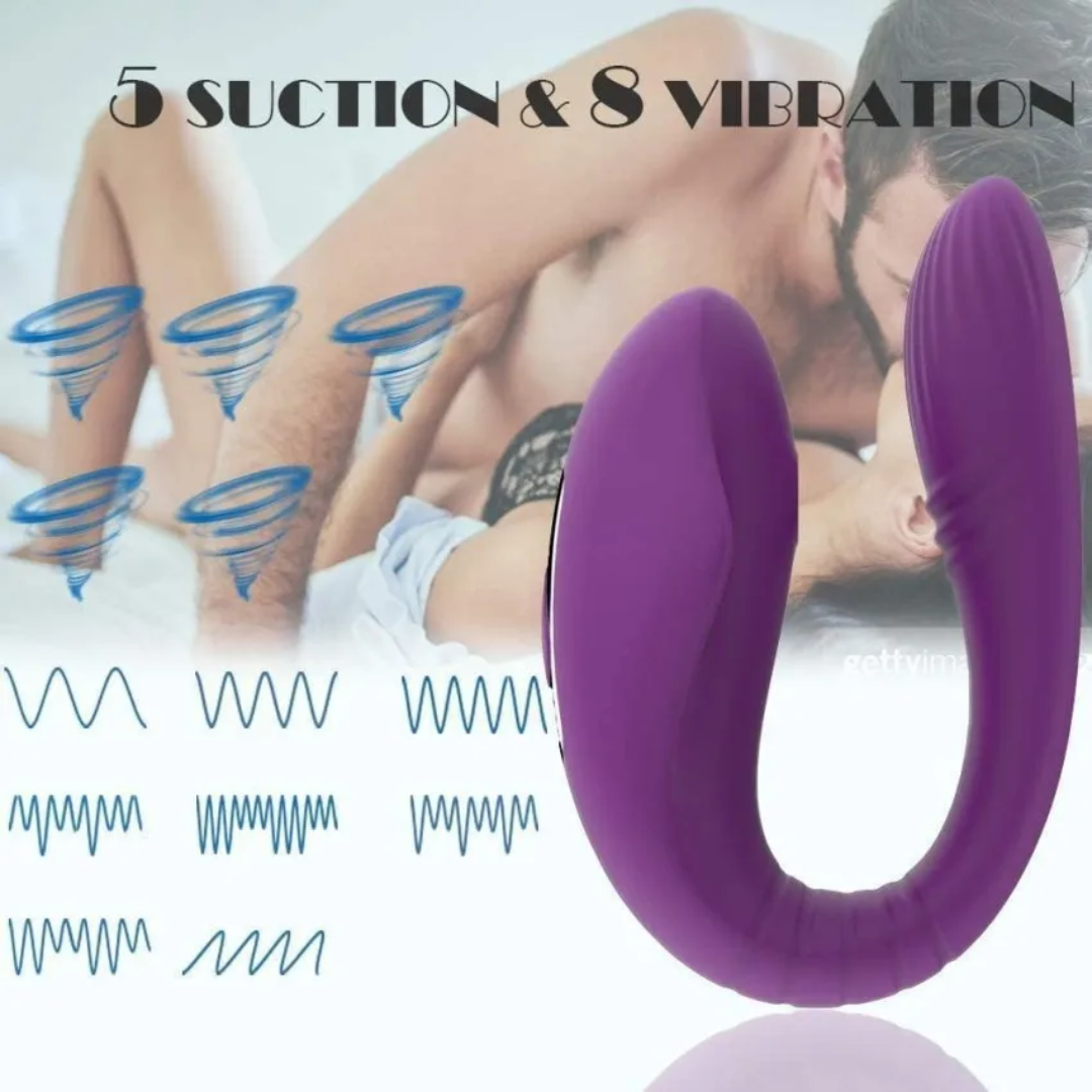 Estimulador Vibrador con Control Remoto – 5 Succión + 8 Vibración
