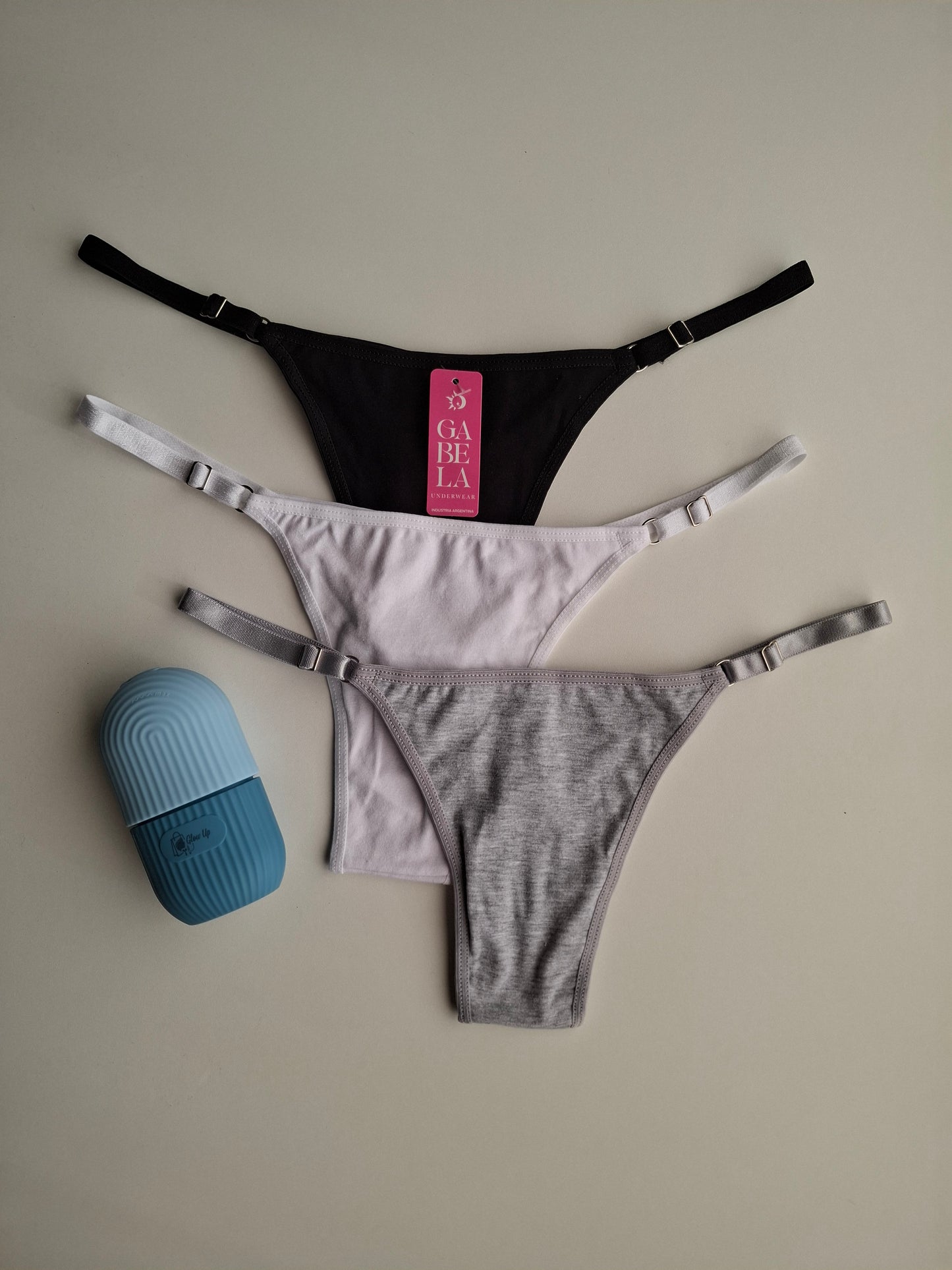 Art. 4400 Pack x3 Tanga Less Gabela  Regulable Algodón Y Lycra