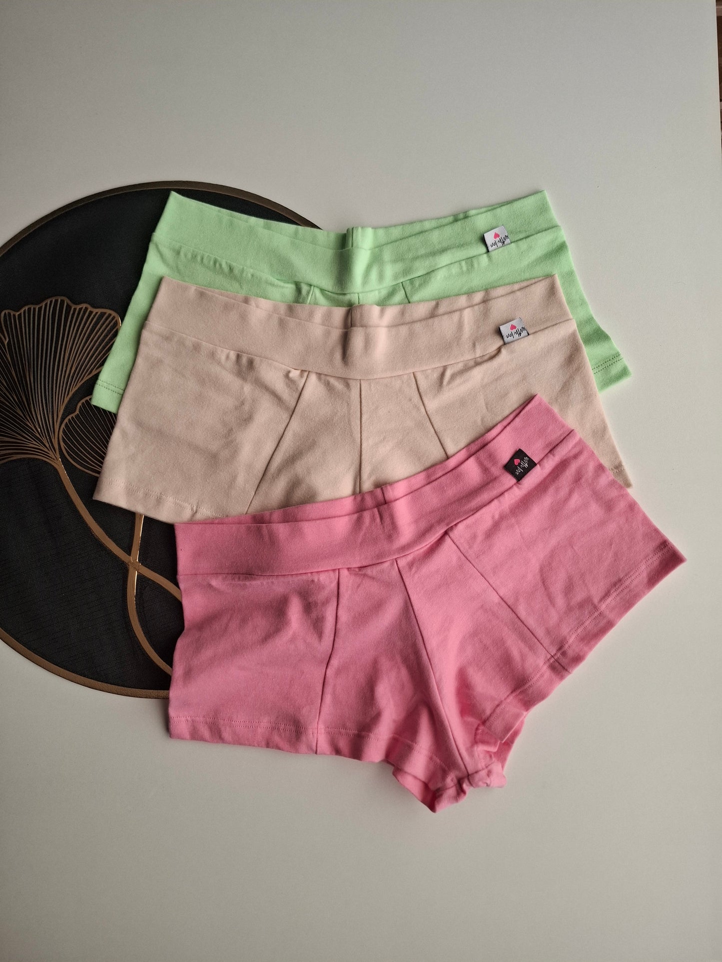 Art. 17 Pack x3 Mini Short De Algodón Y Lycra