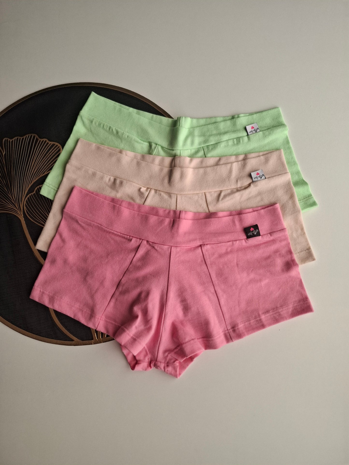 Art. 17 Pack x3 Mini Short De Algodón Y Lycra