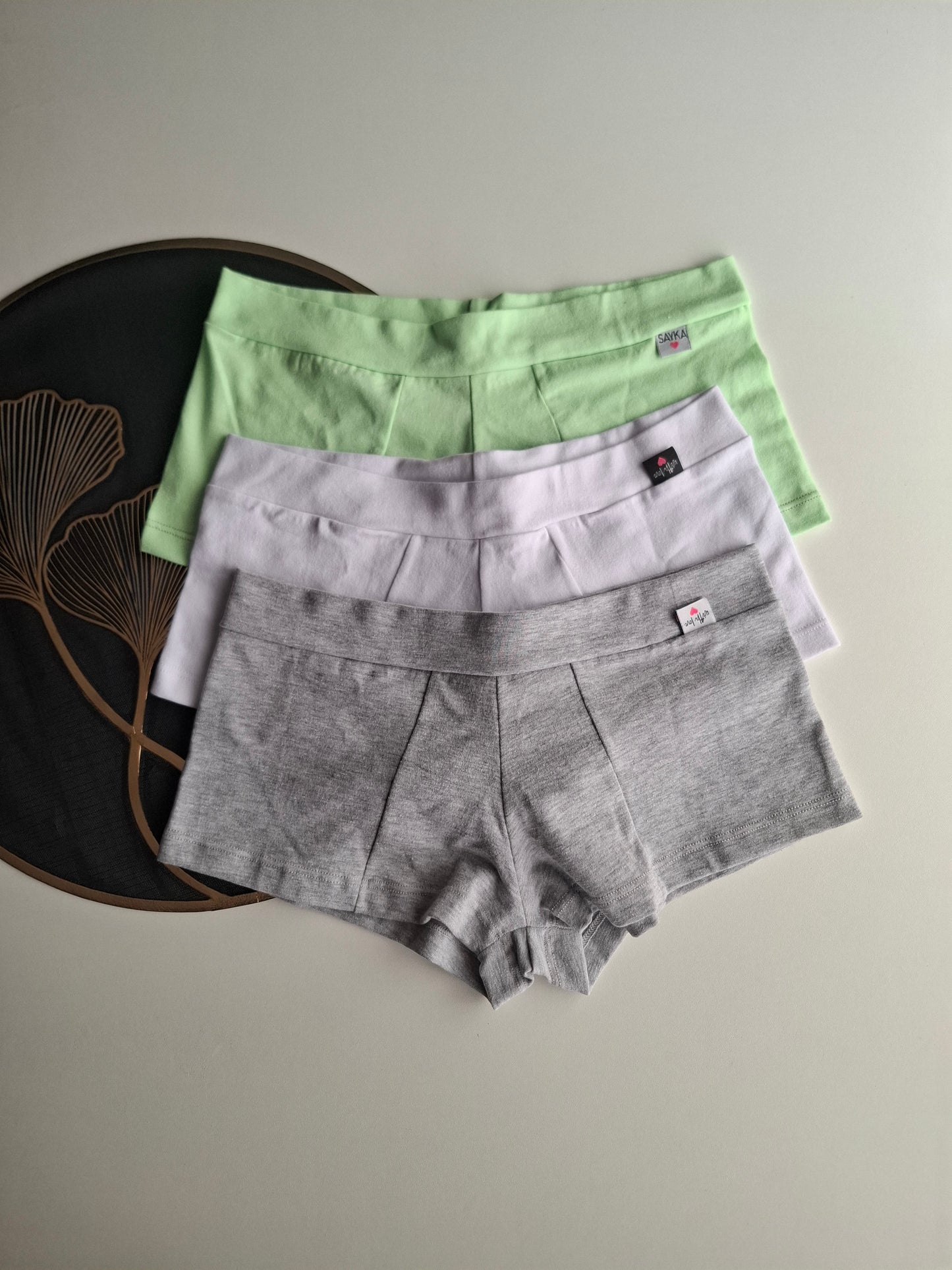 Art. 17 Pack x3 Mini Short De Algodón Y Lycra