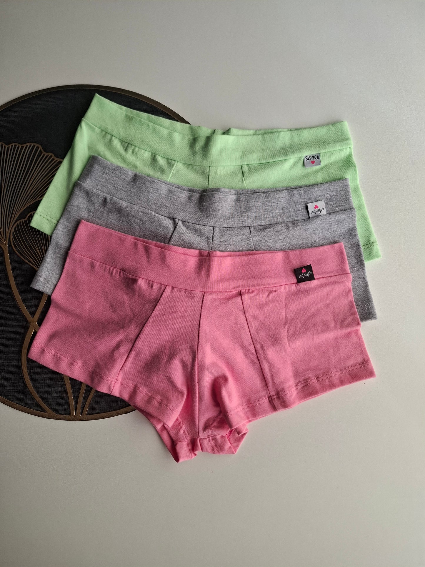 Art. 17 Pack x3 Mini Short De Algodón Y Lycra