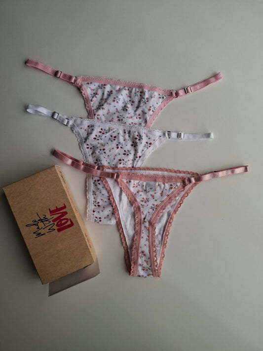 ART. 10215 PACK X3 COLALESS ALGODON/LYCRA ESTAMPADA CON BRETEL REGULABLE