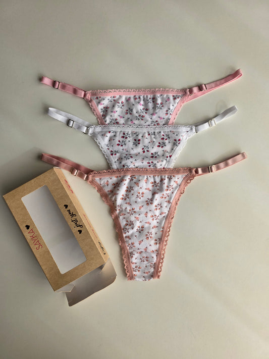 ART. 10215 PACK X3 COLALESS ALGODON/LYCRA ESTAMPADA CON BRETEL REGULABLE