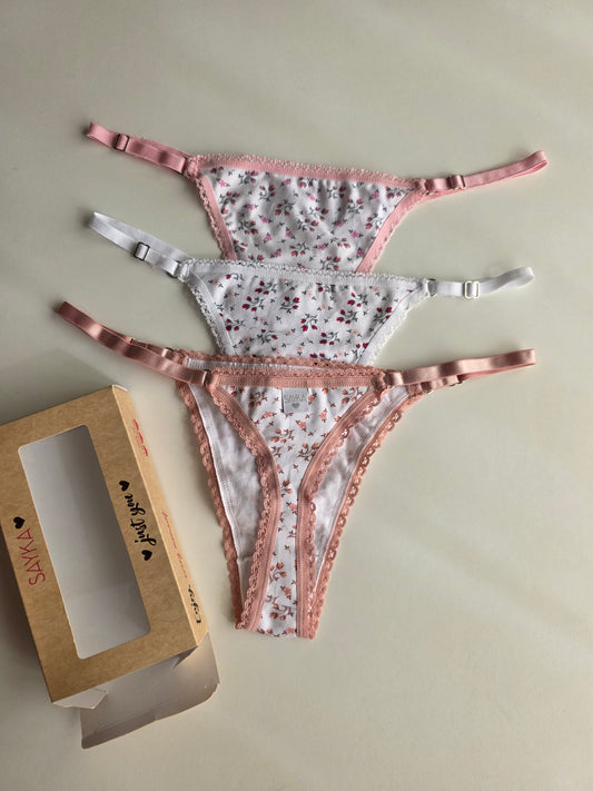ART. 10215 PACK X3 COLALESS ALGODON/LYCRA ESTAMPADA CON BRETEL REGULABLE