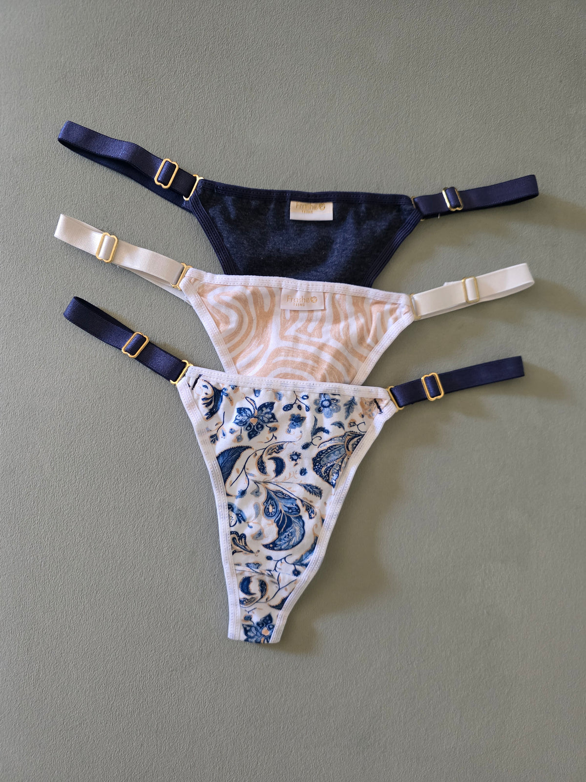 Art. 5015 PACK X 3 DE TANGAS DE ALGODÓN LYCRA LINEA MEDITERRANEO