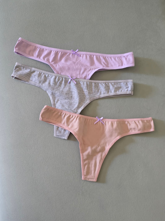 Art.110  Pack x3 Cola less de algodón.