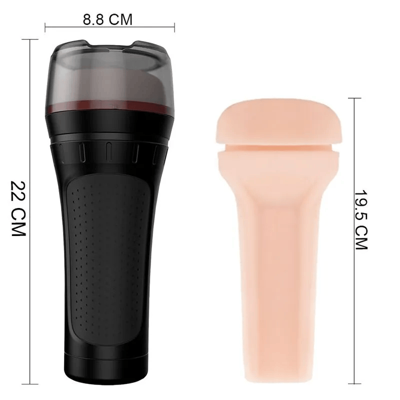 Masturbador Masculino Hércules con Vibración + Control Remoto Inalámbrico