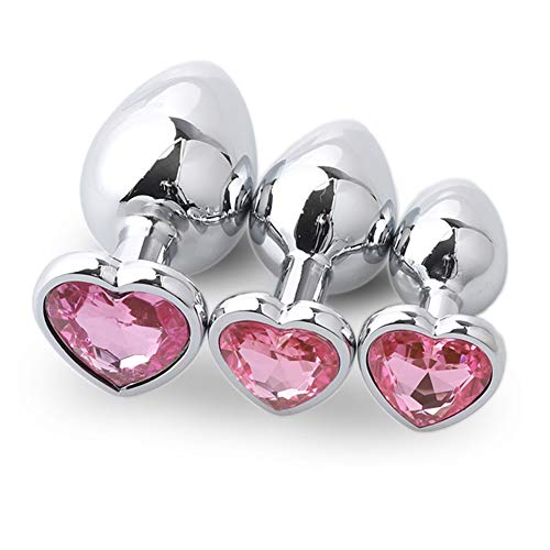 Plug Anal de Acero Quirúrgico con Joya en Forma de Corazón – 3 Tamaños