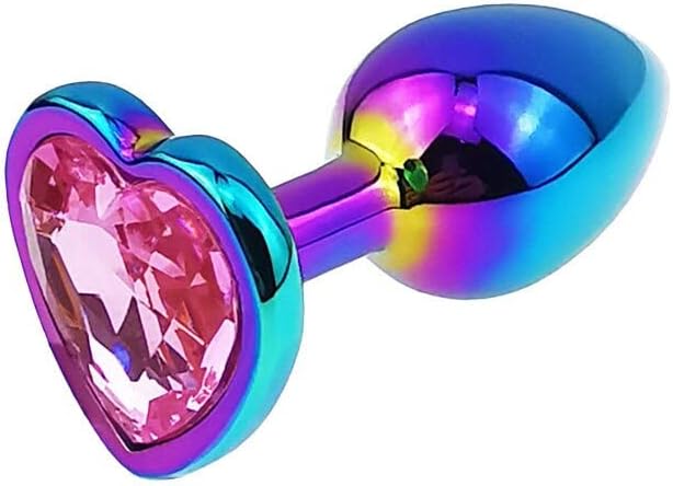 Set x3 de Plugs Anales de Acero Quirúrgico Arcoíris con Joya