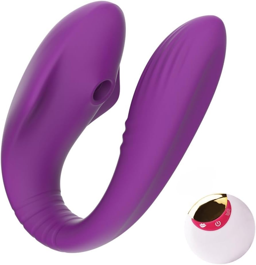 Vibrador en U con Succión Dual y Control Remoto 8 modos de vibración + 5 succion.
