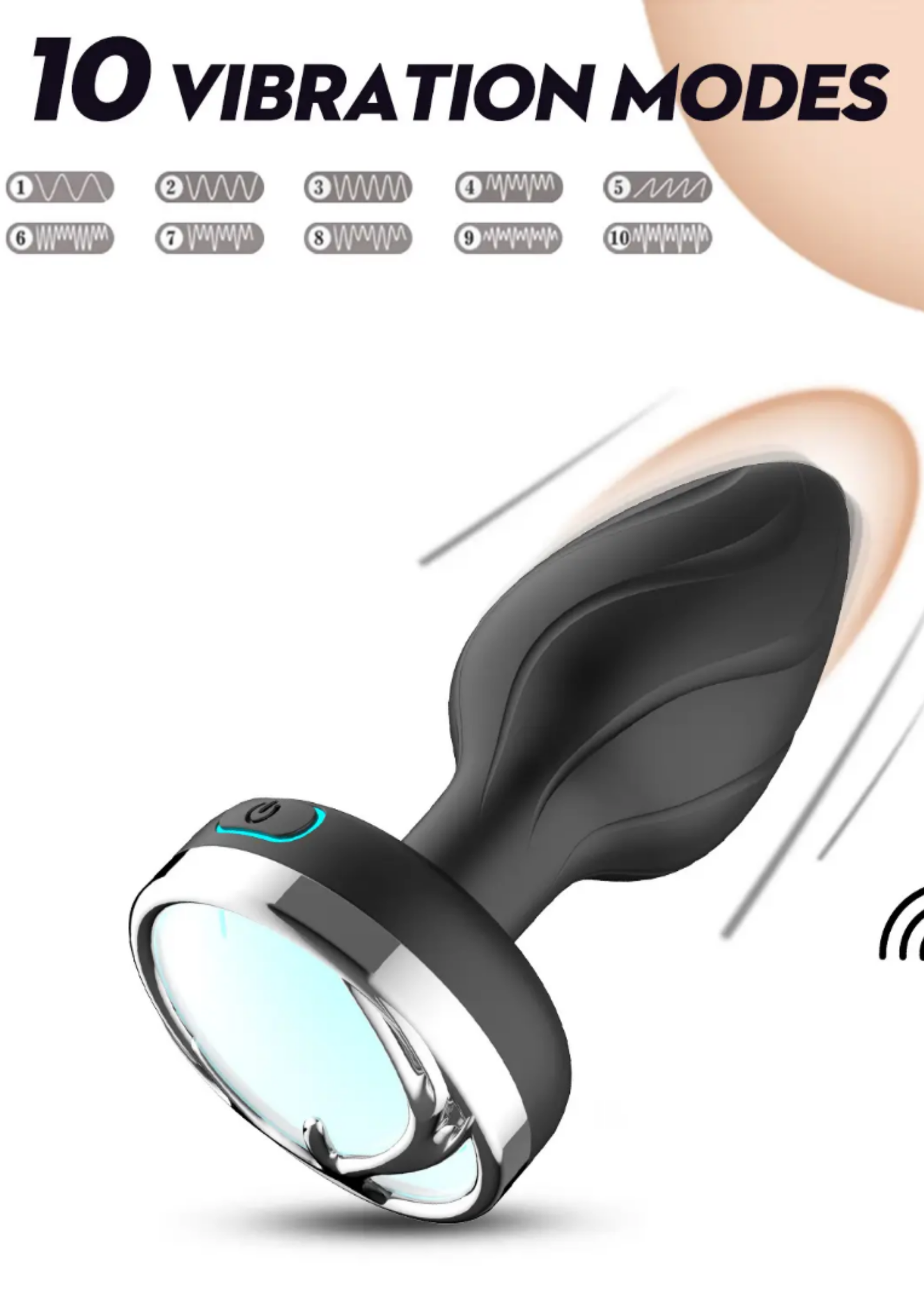 Plug Anal Inteligente con Vibración, Luz LED y Control Remoto/App A distancia