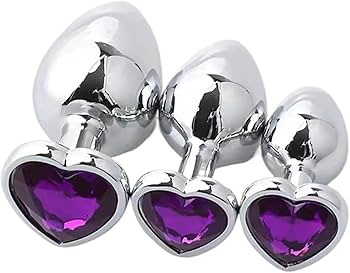 Plug Anal de Acero Quirúrgico con Joya en Forma de Corazón – 3 Tamaños