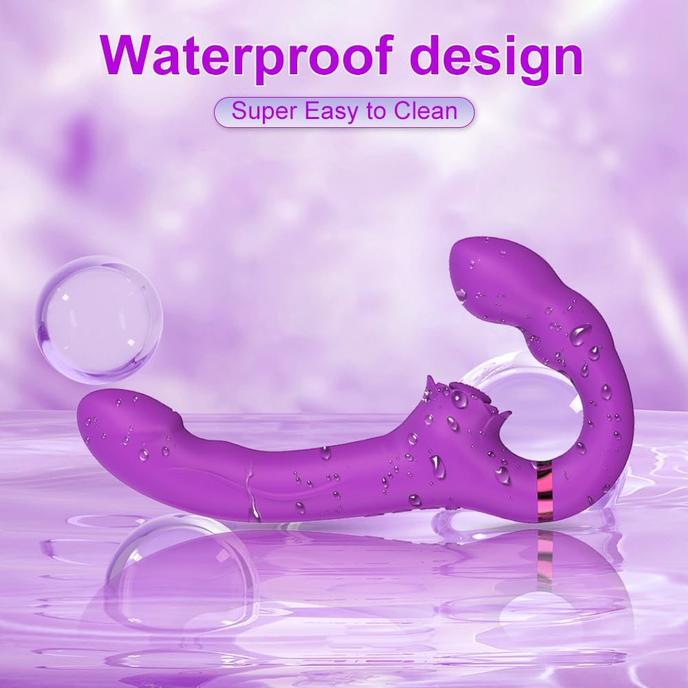 Vibrador Doble Cabezal Triple Estimulación Punto G y Clítoris con Control Remoto