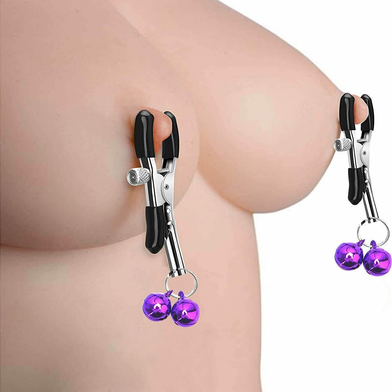 Pinzas Ajustables para Pezones con Cascabeles Decorativos BDSM