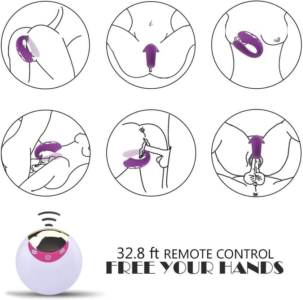 Vibrador en U con Succión Dual y Control Remoto 8 modos de vibración + 5 succion.