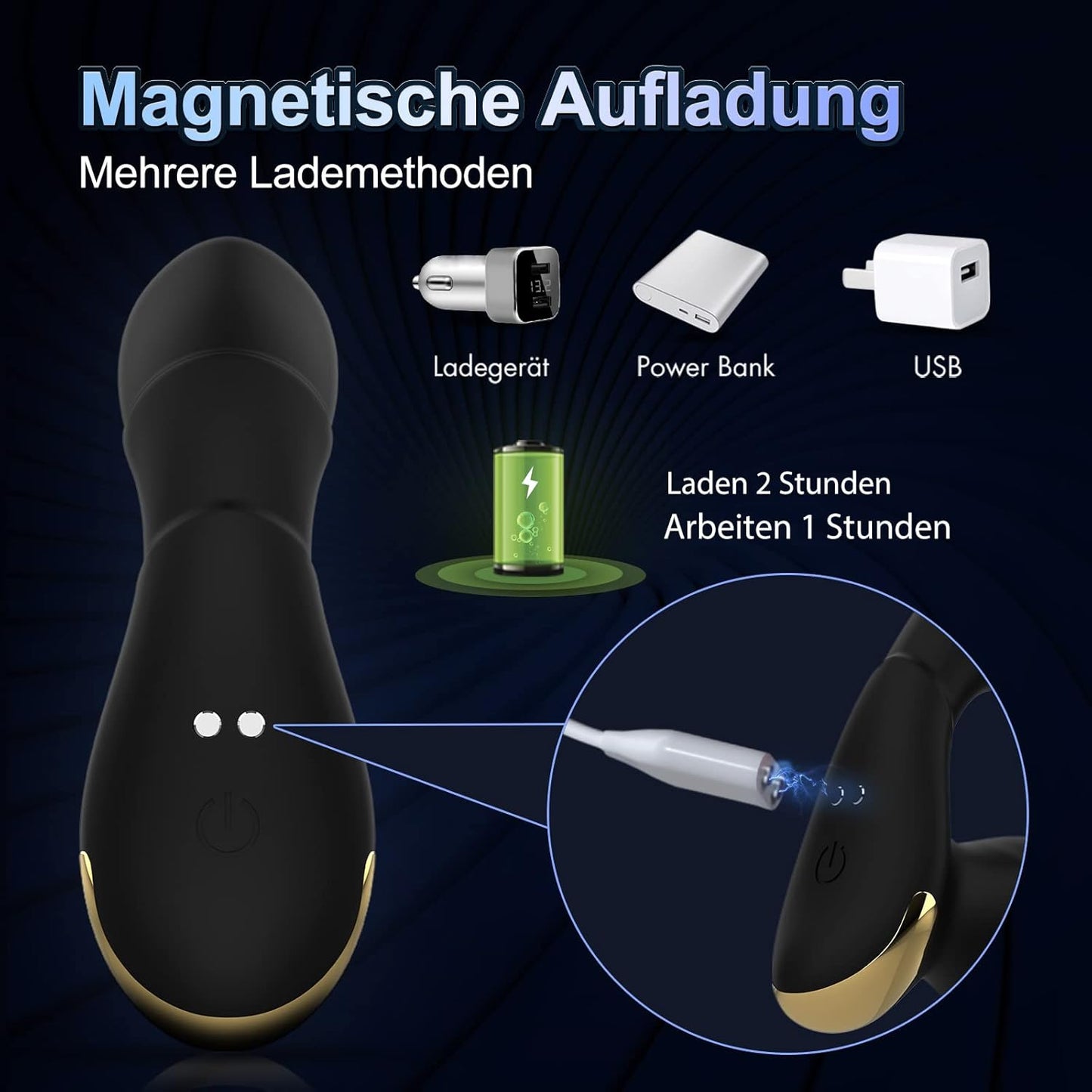MASAJEADOR DE PRÓSTATA CON DOBLE MOTOR Y CONTROL REMOTO